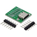 USB-C zásuvka 12-kolíkový DIP samica port na PCB