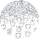 DIAMANTY CLEAR kryštály dekorácia na stôl svadobná KOMUNION 12mm 100 ks