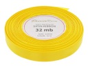 Ozdobná saténová stuha na sviatočnú dekoráciu, 12mm 32mb, žltá