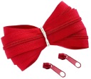 Špirálový zips páska 3 mm zips ČERVENÝ 1 meter + 2 zipsy