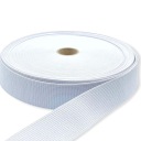 Česká tkaná guma 25mm biela