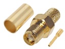 SMA 50Ohm zásuvka krimpovaná pre kábel H-155
