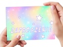 STAR STAR GLITTER DÚHOVÁ POZVÁNKA NA NARODENINY DIEŤAŤA + OBÁLKA ZDARMA