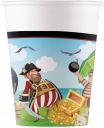 PIRÁTI papierové poháre Pirate Island Treasure Birthday Party 200ml 8 ks.