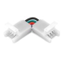 UHLOVÝ KONEKTOR pre RGB LED PRUHY 10mm - ROHOVÝ KONEKTOR 90 stupňov 4 KOLÍKY