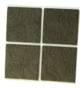 Plstené posuvné podložky pod nábytok 45x45 hnedé 4 ks