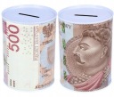Prasiatko kovová plechovka bankovky XXL 2s