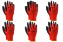 Pracovné rukavice VERKEN ONYX LATE RED veľkosť 10 - XL 6 párov