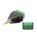 3,5 mm mini jack, TRS 3-kolíkový samec