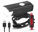 LED LAMPA NA BICYKEL PREDNÉ + ZADNÉ OSVETLENIE BICYKLA - CREE LED VÝKONNÉ