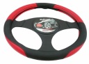 Poťah na volant červená koža