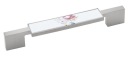 Porcelánová nábytková rukoväť, nerezová oceľ, 160 mm - UP001/W44 AMIX