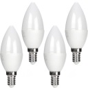 4x LED ŽIAROVKA ÚSPORA E14 OBRAZOVKA 8W 640lm 3000K TEPLÁ BIELA ​​FARBA