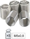 ZÁVITOVÁ PRUŽINA SADA M 5x0,8 mm 5 ks