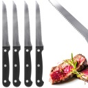 SADA STEAKOVÝCH nožov 4x PIZZA A GRILOVACIE NOŽE OSTRÉ S ODDELENOU ČEPELOU 11CM