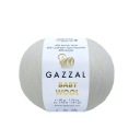 Priadza Gazzal, BABY WOOL, biela 801merino/kašmír