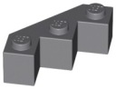 LEGO 2462 ZIGZAG BRICK 3x3 tmavosivá NOVINKA (1g)