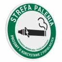 Nálepka - Fajčiarska zóna 20x20