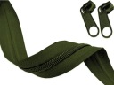 Zips páska 3mm špirálový zips OLIVOVÝ 10m + 20 zipsov