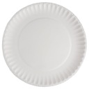 Papierové taniere, cateringové taniere, biele, 23 cm, 50 ks