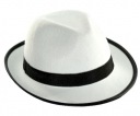 Gangsterský klobúk AL Capone White Bachelor Retro 20. roky Gentleman