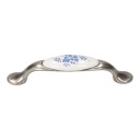 Nábytková úchytka UP19 nikel / porcelán WHT-16 96mm