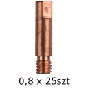 MIG MAG M6 CURRENT END, dĺžka 25 mm 0,8 mm; 25 ks