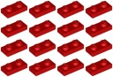 LEGO PLATE 3023 1x2 červená NOVINKA (6g) 16 ks.