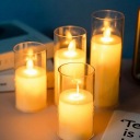 LED LAMPA NA SVIEČKU, SVIETIACA, TEPLÁ BIELA ​​10CM, LED VLOŽKA DO SVIEČKY