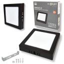 Plafond štvorcové LED stropné svietidlo 12W 1200LM 4000K čierne IP20