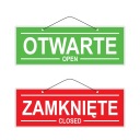 laminovaná tabuľka OPEN / CLOSED-OPEN