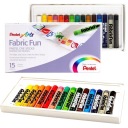 Pentel Fabric Fun Fabric Pastels 15 farieb