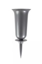 VLOŽENÝ VÁZOVÝ VENTIL (1) STRIEBORNÝ 20 CM NA CINTORÍN