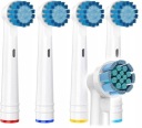 4x NÁHRADNÉ HLAVICE PRE ELEKTRICKÚ CITLIVÚ ELEKTRICKÚ KEFKU ORAL-B, BIELA