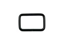 Kožený kovový rám 25/15/3 mm čierny 10 ks