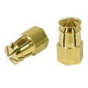 Nábytková objímka 10x M6 x 15 mm, mosadz, s rozpínacou guľou, drevená vložka