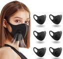 6x OPÄTOVNE POUŽITEĽNÁ 3D OCHRANNÁ HUBKOVÁ MASKA S VENTILOM