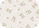 Flanelová plienka 70x80 Teddy Bear Rainbow Beige