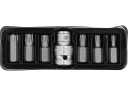 Skrutkovacie bity TORX T25 - T55 + adaptér, s otvorom / sada 7 kusov YATO