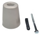 NÁRAZNÍK DVERÍ GUMOVÝ NÁRAZNÍK XXL 80 MM ŠEDÝ
