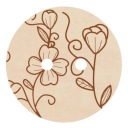 VEĽKÝ kvetinový ozdobný gombík, nášivka