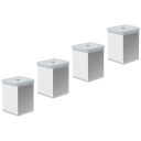 4x NASTAVITEĽNÁ NÁBYTKOVÁ NOHA 60MM HLINÍKOVÁ
