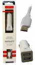 NABÍJAČKA DO AUTO 2USB microUSB KÁBEL Infinity