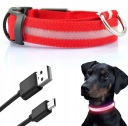 SVIETIACI LED Obojok pre psa Mačka 40-55cm veľkosť XL USB