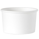 Biele misky na zmrzlinu - objem 245 ml - 25 ks