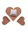 Ozdobná korková nálepka na spínač/kontakt HEART1+2