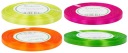 4 x Saténová stuha 6mm 32m - NEON SET