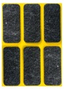 Samolepiace plstené podložky, čierne, 25x60, 6 ks