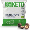BIO KETO Lieskové oriešky v kokosovej čokoláde RAW vegan BEZLEPKU 70g