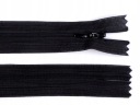 Špirálový zips skrytý 40cm sukne šaty ČIERNA